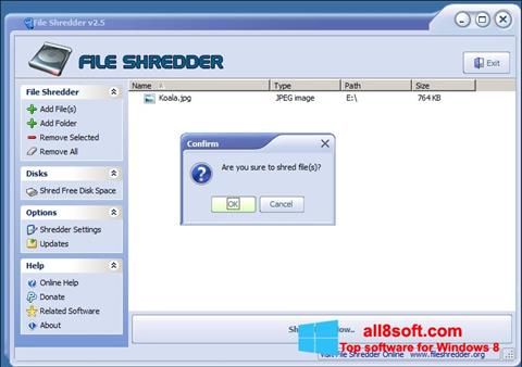 Screenshot File Shredder Windows 8