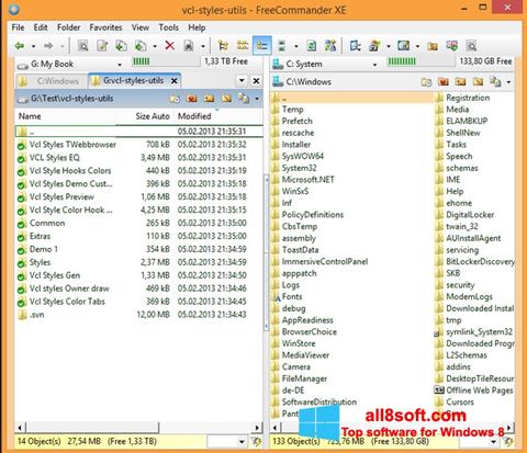 Screenshot FreeCommander Windows 8