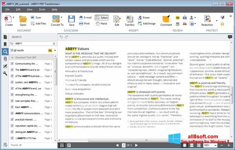 Screenshot ABBYY PDF Transformer Windows 8