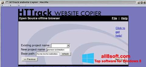 Screenshot HTTrack Website Copier Windows 8