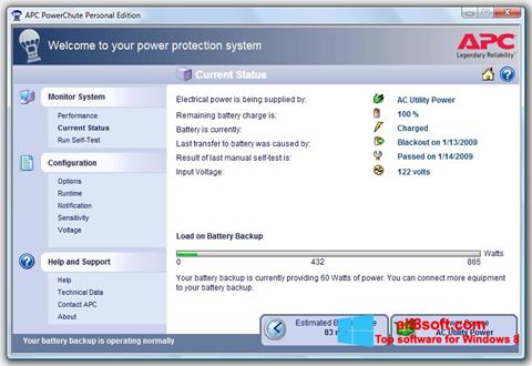 Screenshot PowerChute Personal Edition Windows 8