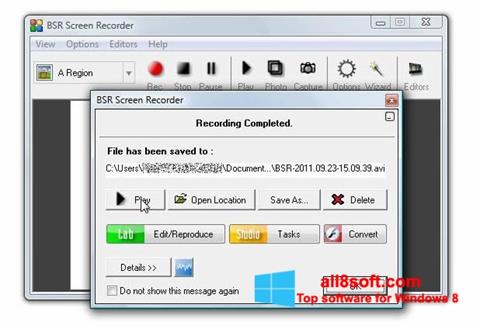Screenshot BSR Screen Recorder Windows 8