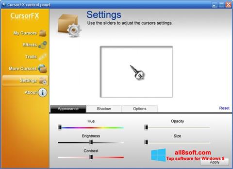 Screenshot CursorFX Windows 8