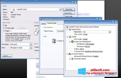 Screenshot CutePDF Writer Windows 8