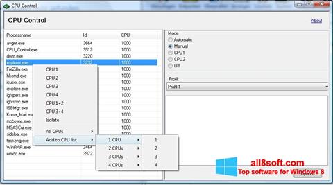 Screenshot CPU-Control Windows 8