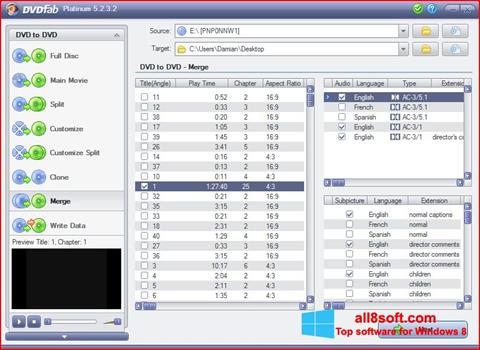 Screenshot DVDFab Windows 8