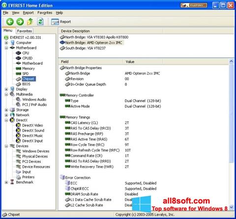 Screenshot EVEREST Home Edition Windows 8