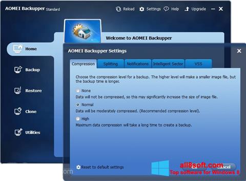 Screenshot AOMEI Backupper Windows 8