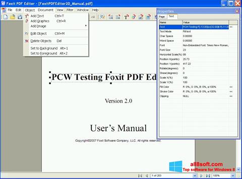 Screenshot Foxit PDF Editor Windows 8